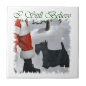 Scottish Terrier Christmas Fliese (Vorderseite)