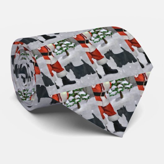 Scottish Terrier Christmas Geschenke Krawatte (Gerollt)