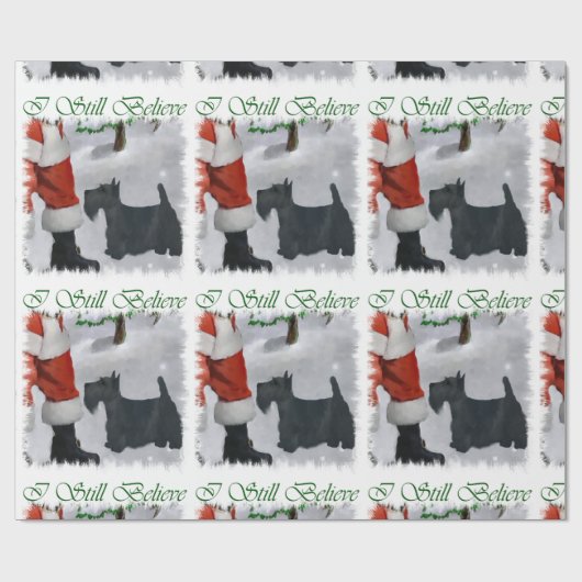 Scottish Terrier Christmas Geschenkpapier (Flach)