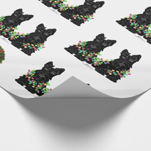 Scottish Terrier Christmas Geschenkpapier (Ecke)