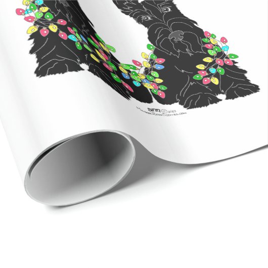 Scottish Terrier Christmas Geschenkpapier (Rolleneckpunkt)