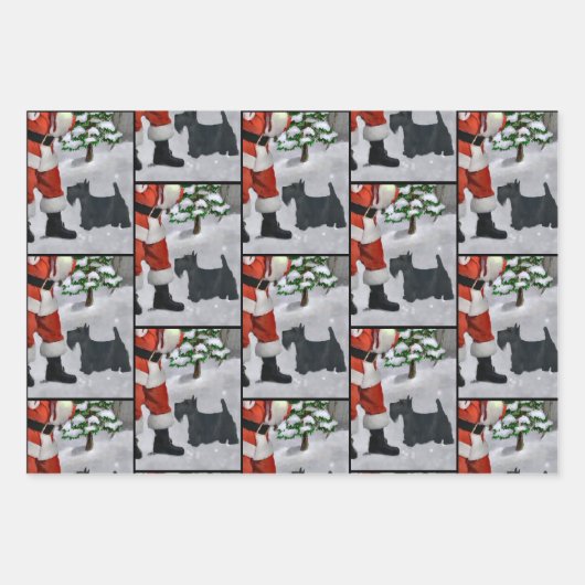 Scottish Terrier Christmas Geschenkpapier Set (Vorderseite 2)