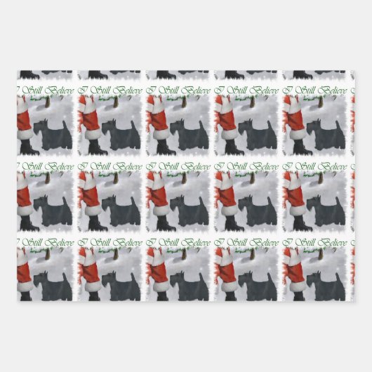 Scottish Terrier Christmas Geschenkpapier Set (Vorderseite)
