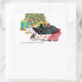 Scottish Terrier Christmas Nickerchen Rechteckiger Aufkleber (Tasche)