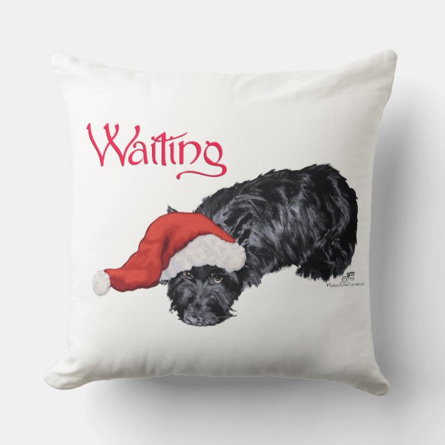 Scottish Terrier Christmas Pillow Kissen (Vorderseite)