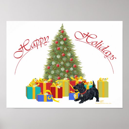 Scottish Terrier Christmas Poster (Vorne)