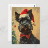 Scottish Terrier Christmas Postkarte (Vorne/Hinten)