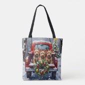Scottish Terrier Christmas Red Truck Holiday Tasche (Rückseite)