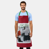 Scottish Terrier Christmas Schürze (Getragen)