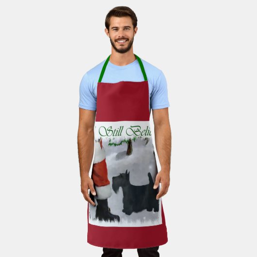 Scottish Terrier Christmas Schürze (Getragen)