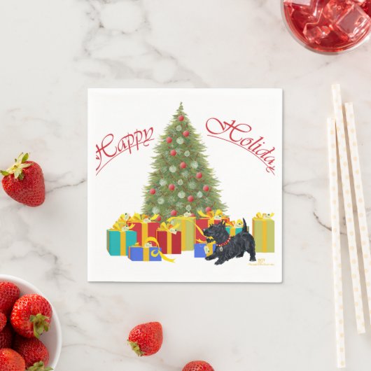Scottish Terrier Christmas Serviette (Beispiel)