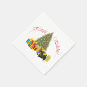 Scottish Terrier Christmas Serviette (Ecke)