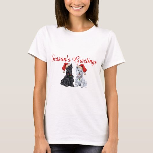 Scottish Terrier Christmas T-Shirt (Vorderseite)
