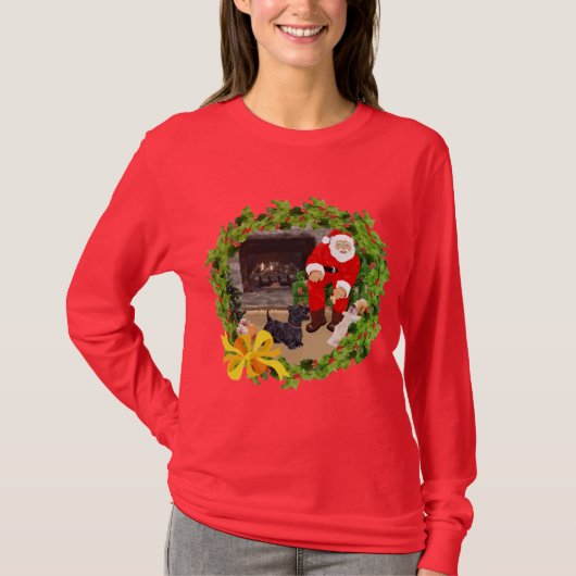 Scottish Terrier Christmas T-Shirt (Vorderseite)