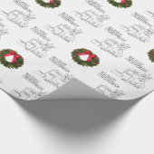 Scottish Terrier Christmas Wrapping Paper Geschenkpapier (Ecke)