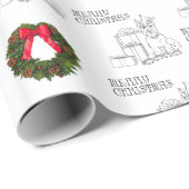 Scottish Terrier Christmas Wrapping Paper Geschenkpapier (Rolleneckpunkt)