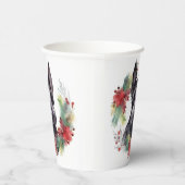 Scottish Terrier Christmas Wreath Festive Pup Pappbecher (Rechts)