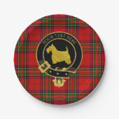 Scottish Terrier Clan Wappen  Pappteller (Vorderseite)
