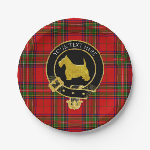 Scottish Terrier Clan Wappen Pappteller