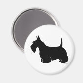 Scottish Terrier Classic Silhouette Magnet (Vorderseite/Rückseite)