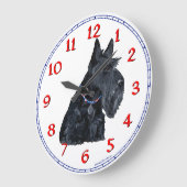 Scottish Terrier Clock Große Wanduhr (Winkel)