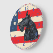 Scottish Terrier Clock Große Wanduhr (Winkel)