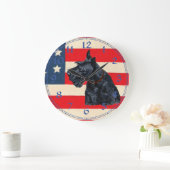 Scottish Terrier Clock Große Wanduhr (Zuhause)