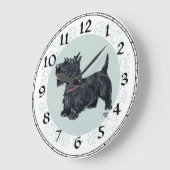 Scottish Terrier Clock Große Wanduhr (Winkel)