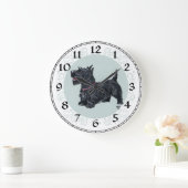 Scottish Terrier Clock Große Wanduhr (Zuhause)
