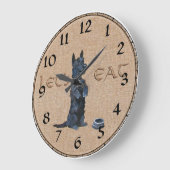 Scottish Terrier Clock Große Wanduhr (Winkel)