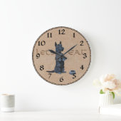 Scottish Terrier Clock Große Wanduhr (Zuhause)