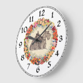 Scottish Terrier Clock Große Wanduhr (Winkel)