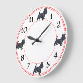 Scottish Terrier Clock Große Wanduhr (Winkel)