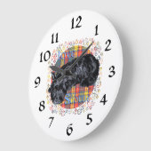 Scottish Terrier Clock Große Wanduhr (Winkel)