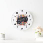 Scottish Terrier Clock Große Wanduhr (Zuhause)