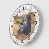 Scottish Terrier Clock Große Wanduhr (Winkel)