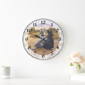 Scottish Terrier Clock Große Wanduhr (Zuhause)