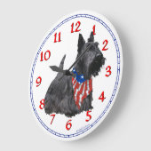 Scottish Terrier Clock Große Wanduhr (Winkel)