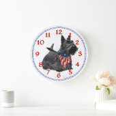 Scottish Terrier Clock Große Wanduhr (Zuhause)