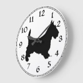 Scottish Terrier Clock Große Wanduhr (Winkel)