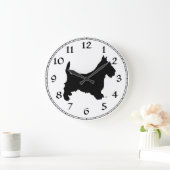Scottish Terrier Clock Große Wanduhr (Zuhause)