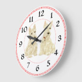Scottish Terrier Clock Große Wanduhr (Winkel)
