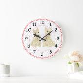 Scottish Terrier Clock Große Wanduhr (Zuhause)