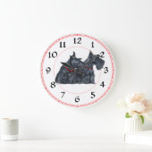 Scottish Terrier Clock Große Wanduhr (Zuhause)