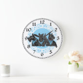 Scottish Terrier Clock Große Wanduhr (Zuhause)