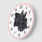 Scottish Terrier Clock Große Wanduhr (Winkel)