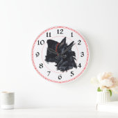Scottish Terrier Clock Große Wanduhr (Zuhause)