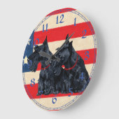 Scottish Terrier Clock Große Wanduhr (Winkel)