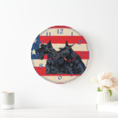 Scottish Terrier Clock Große Wanduhr (Zuhause)