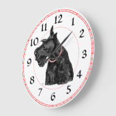 Scottish Terrier Clock Große Wanduhr (Winkel)